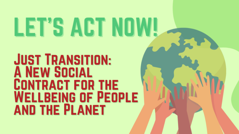 Just Transition: A New Social Contract for the Wellbeing of People and the Planet – A Call to Action by European stakeholders