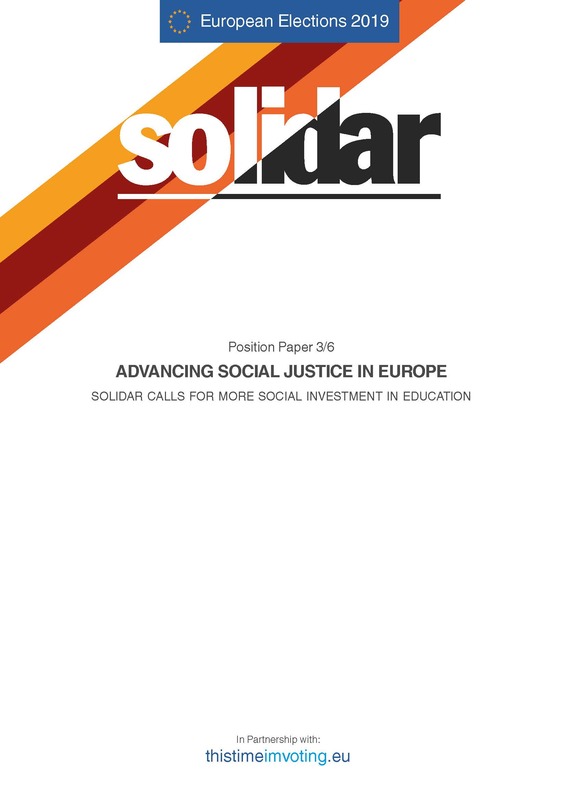ADVANCING SOCIAL JUSTICE IN EUROPE – SOLIDAR calls for more social investment in education