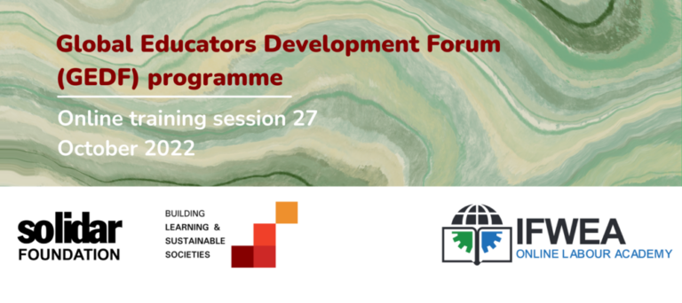 First training session of the Global Educators Development Forum (GEDF) programme