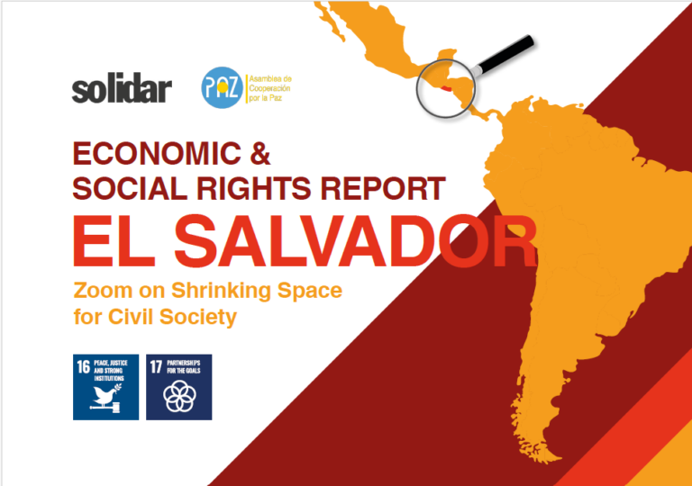ECONOMIC AND SOCIAL RIGHTS REPORT – 
EL SALVADOR