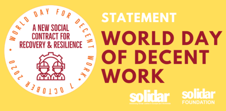Statement: World Day of Decent Work – by SOLIDAR Secretary General Mikael Leyi
