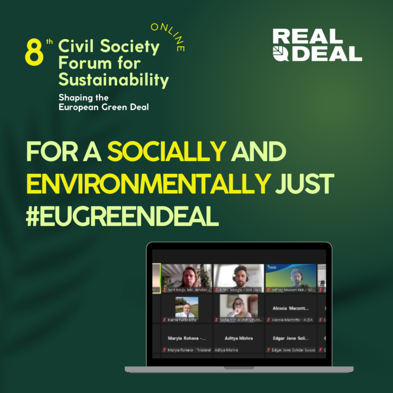 Civil Society Organisations demand a socially and environmentally just EU Green Deal