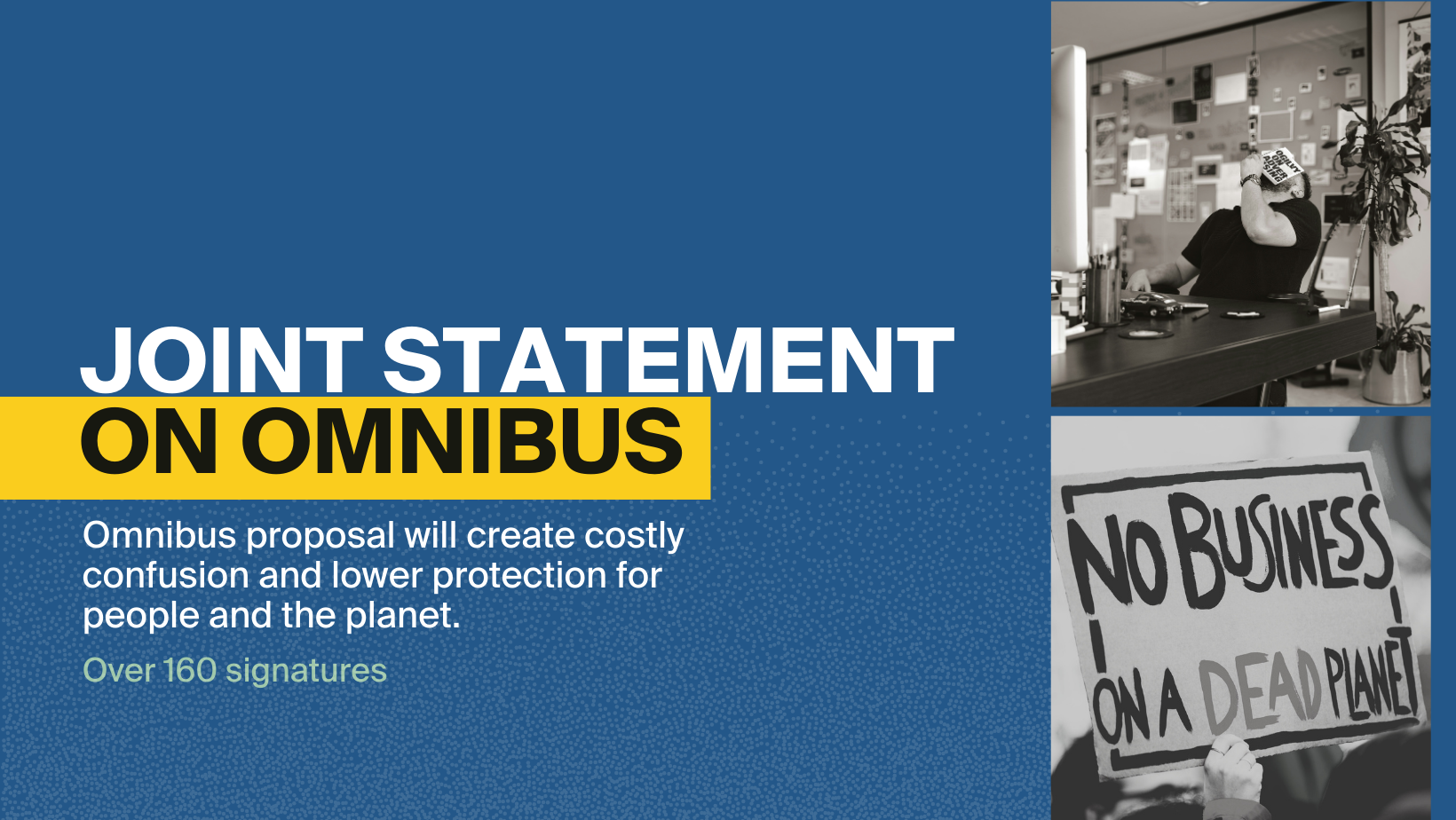 The omnibus proposal will create costly confusion and lower protection for people and the planet